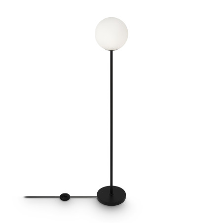 Lampa podłogowa szklana czarna MOD013FL-01B z serii Ring - Lampy Maytoni