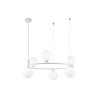Lampa wisząca szklana biała 6-punktowa MOD013PL-06W z serii Ring - Lampy Maytoni