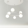 Lampa wisząca szklana biała 6-punktowa MOD013PL-06W z serii Ring - Lampy Maytoni