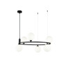Lampa wisząca szklana czarna 6-punktowa MOD013PL-06B z serii Ring - Lampy Maytoni