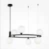 Lampa wisząca szklana czarna 6-punktowa MOD013PL-06B z serii Ring - Lampy Maytoni