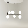 Lampa wisząca szklana czarna 6-punktowa MOD013PL-06B z serii Ring - Lampy Maytoni