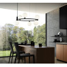 Lampa wisząca szklana czarna 6-punktowa MOD013PL-06B z serii Ring - Lampy Maytoni