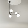 Lampa wisząca szklana czarna 4-punktowa MOD013PL-04B z serii Ring - Lampy Maytoni
