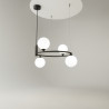 Lampa wisząca szklana czarna 4-punktowa MOD013PL-04B z serii Ring - Lampy Maytoni