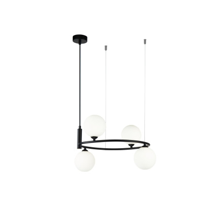 Lampa wisząca szklana czarna 4-punktowa MOD013PL-04B z serii Ring - Lampy Maytoni
