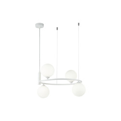 Lampa wisząca szklana biała 4-punktowa MOD013PL-04W z serii Ring - Lampy Maytoni
