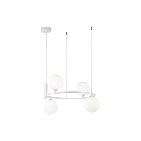 Lampa wisząca szklana biała 4-punktowa MOD013PL-04W z serii Ring - Lampy Maytoni