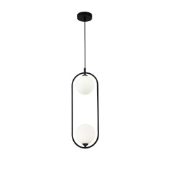 Lampa wisząca szklana czarna 2-punktowa MOD013PL-02B z serii Ring - Lampy Maytoni