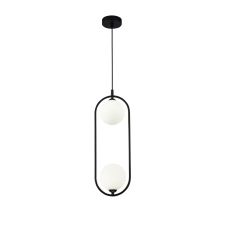 Lampa wisząca szklana czarna 2-punktowa MOD013PL-02B z serii Ring - Lampy Maytoni