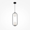 Lampa wisząca szklana czarna 2-punktowa MOD013PL-02B z serii Ring - Lampy Maytoni