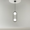 Lampa wisząca szklana czarna 2-punktowa MOD013PL-02B z serii Ring - Lampy Maytoni
