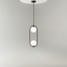Lampa wisząca szklana czarna 2-punktowa MOD013PL-02B z serii Ring - Lampy Maytoni
