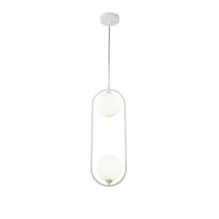 Lampa wisząca szklana biała 2-punktowa MOD013PL-02W z serii Ring - Lampy Maytoni