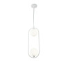 Lampa wisząca szklana biała 2-punktowa MOD013PL-02W z serii Ring - Lampy Maytoni
