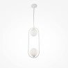 Lampa wisząca szklana biała 2-punktowa MOD013PL-02W z serii Ring - Lampy Maytoni