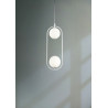Lampa wisząca szklana biała 2-punktowa MOD013PL-02W z serii Ring - Lampy Maytoni