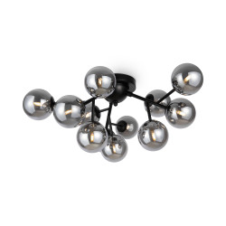 Plafon szklany czarny 12-punktowy MOD545CL-12B z serii Dallas - Lampy Maytoni
