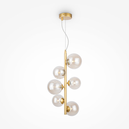 Lampa wisząca szklana złota 6-punktowa MOD545PL-06G z serii Dallas - Lampy Maytoni