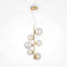 Lampa wisząca szklana złota 6-punktowa MOD545PL-06G z serii Dallas - Lampy Maytoni