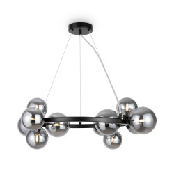Lampa wisząca szklana czarna 11-punktowa MOD545PL-11B z serii Dallas - Lampy Maytoni