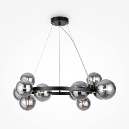 Lampa wisząca szklana czarna 11-punktowa MOD545PL-11B z serii Dallas - Lampy Maytoni