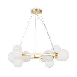 Lampa wisząca szklana złota 11-punktowa MOD545PL-11BS z serii Dallas - Lampy Maytoni