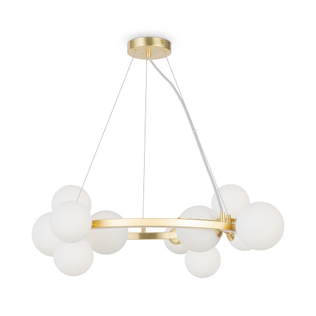 Lampa wisząca szklana złota 11-punktowa MOD545PL-11BS z serii Dallas - Lampy Maytoni