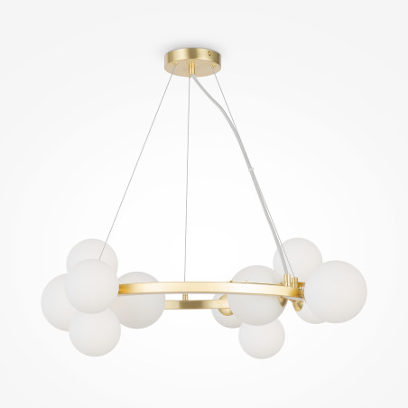 Lampa wisząca szklana złota 11-punktowa MOD545PL-11BS z serii Dallas - Lampy Maytoni