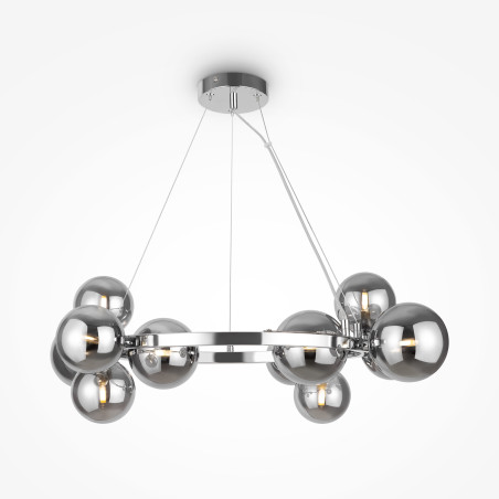 Lampa wisząca szklana chromowana 11-punktowa MOD545PL-11CH z serii Dallas - Lampy Maytoni