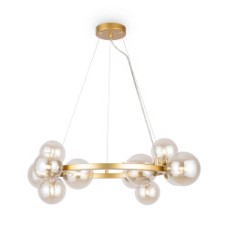 Lampa wisząca szklana złota 11-punktowa MOD545PL-11G z serii Dallas - Lampy Maytoni