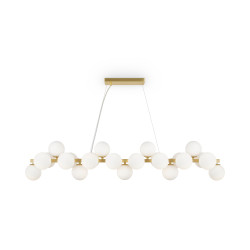 Lampa wisząca szklana złota 25-punktowa MOD547PL-25BS z serii Dallas - Lampy Maytoni