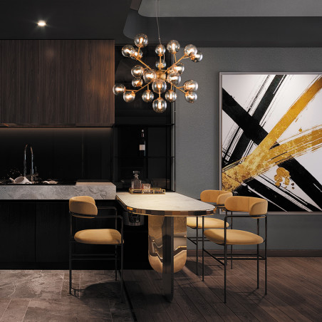 Lampa wisząca szklana złota 24-punktowa MOD545PL-24G z serii Dallas - Lampy Maytoni