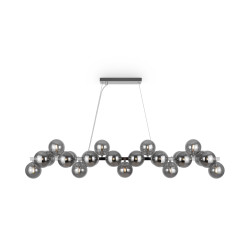 Lampa wisząca szklana chromowana 25-punktowa MOD547PL-25CH z serii Dallas - Lampy Maytoni