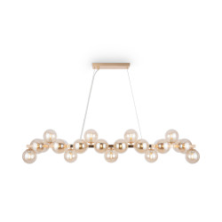 Lampa wisząca szklana złota 25-punktowa MOD547PL-25G z serii Dallas - Lampy Maytoni