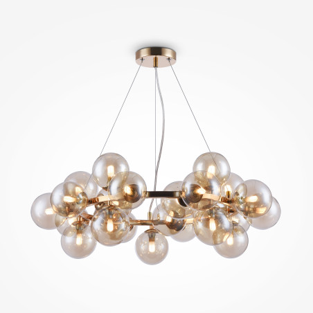 Lampa wisząca szklana złota 25-punktowa MOD548PL-25G z serii Dallas - Lampy Maytoni