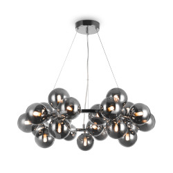 Lampa wisząca szklana chromowana 25-punktowa MOD548PL-25CH z serii Dallas - Lampy Maytoni