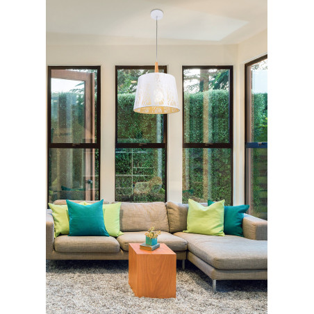 Lampa wisząca metalowa biała MOD029-PL-01-W z serii Lantern - Lampy Maytoni