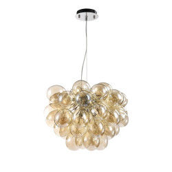 Lampa wisząca szklana niklowa 8-punktowa MOD112-08-G z serii Balbo - Lampy Maytoni
