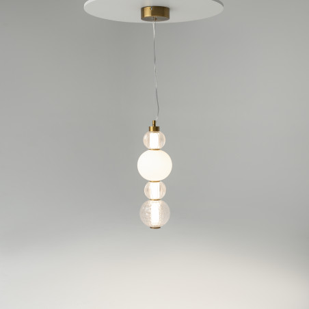 Lampa wisząca szklana złota P069PL-L17G3K z serii Collar - Lampy Maytoni