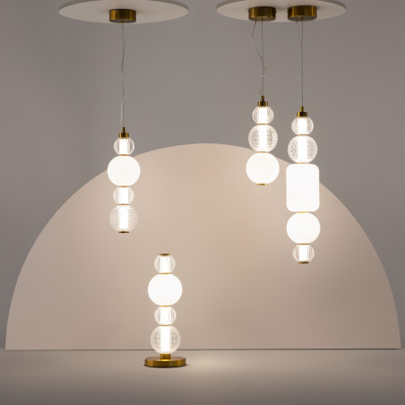 Lampa wisząca szklana złota P069PL-L35G3K1 z serii Collar - Lampy Maytoni