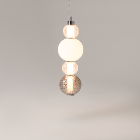 Lampa wisząca szklana chromowana P069PL-L17CH3K z serii Collar - Lampy Maytoni