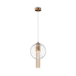 Lampa wisząca szklana mosiężna P095PL-01BZ z serii Flusso - Lampy Maytoni