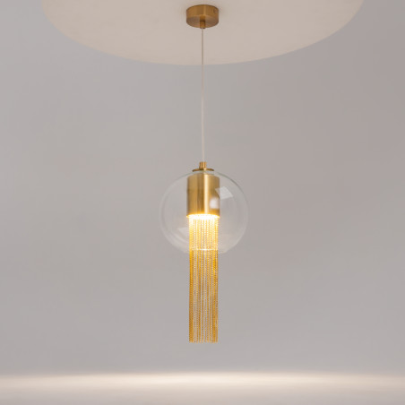Lampa wisząca szklana mosiężna P095PL-01BZ z serii Flusso - Lampy Maytoni