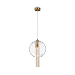 Lampa wisząca szklana mosiężna P095PL-01BZ1 z serii Flusso - Lampy Maytoni