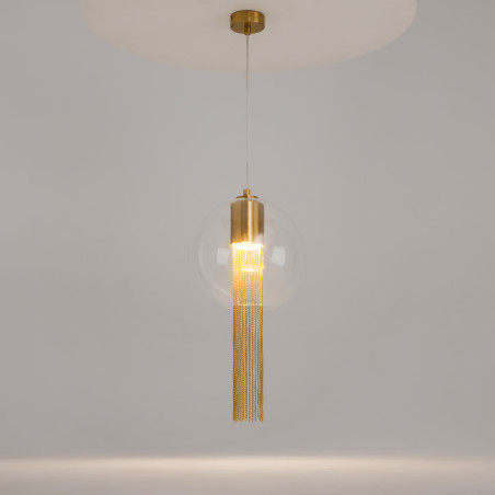 Lampa wisząca szklana mosiężna P095PL-01BZ1 z serii Flusso - Lampy Maytoni