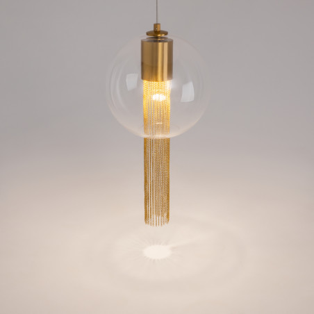 Lampa wisząca szklana mosiężna P095PL-01BZ1 z serii Flusso - Lampy Maytoni