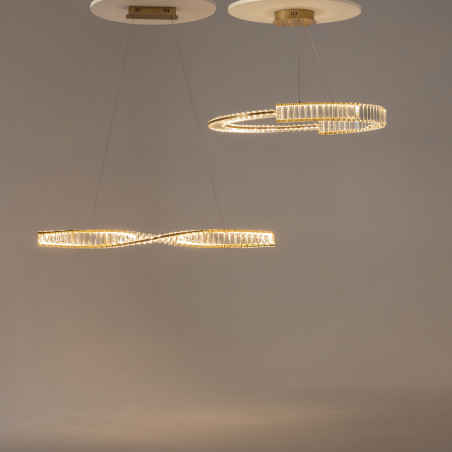 Lampa wisząca kryształowa mosiężna P097PL-L28BS3K z serii Krone - Lampy Maytoni