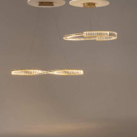 Lampa wisząca kryształowa mosiężna P097PL-L45BS3K z serii Krone - Lampy Maytoni