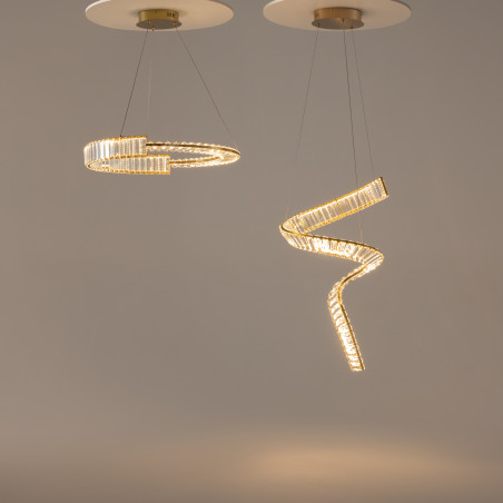 Lampa wisząca kryształowa mosiężna P097PL-L48BS3K z serii Krone - Lampy Maytoni